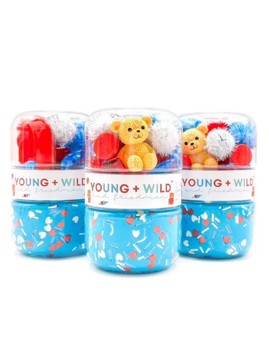 Young, Wild and Friedman Grab & Go Dough Jar--Red & Blue Valentine
