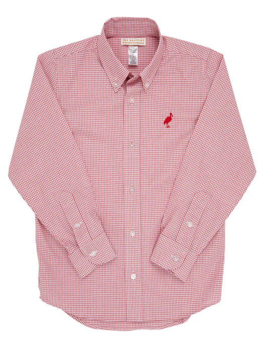 Beaufort Bonnet Dean's List Dress Shirt Richmond Red Windowpane