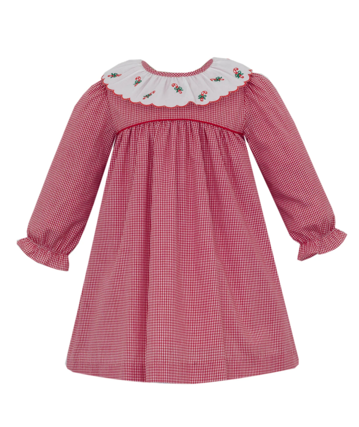 Claire and Charlie Red Gingham Float Dress with Candy Cane Collar