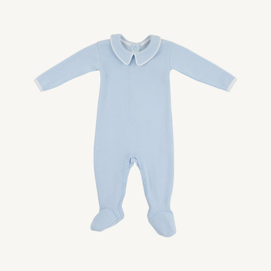 Beaufort Bonnet Rock Me Romper--Buckhead Blue/Worth Ave White