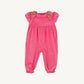 Beaufort Bonnet Ryleigh Romper Romany Rose Corduroy with Autumn Punch Plaid