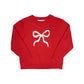 Sage and Lilly Red and White Bow Sweater