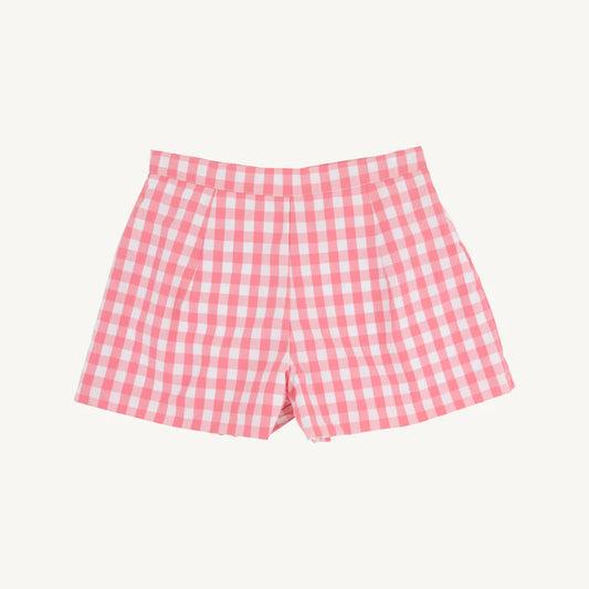 Beaufort Bonnet Sally Mae Shorts--Parrot Cay Coral Check