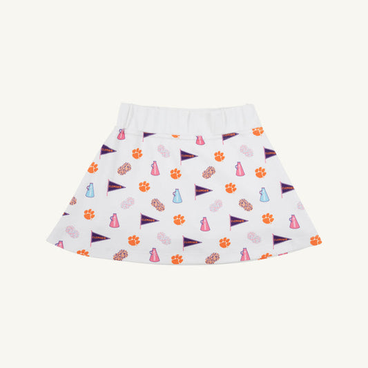 Beaufort Bonnet Searcy Skort--Tiger Triumph with Worth Avenue White