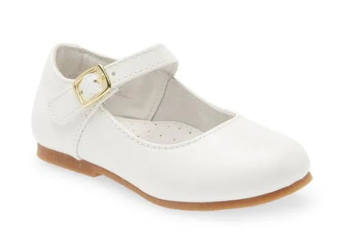 L'Amour Rebecca Dressy Flat-Pearlized White