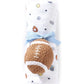 Mudpie Mud Pie Sports Swaddle and Football Rattle Set