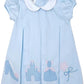 LuLu BeBe Dana  Blue Castle Embroidered Dress