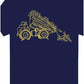 Mustard and Ketchup Kids Navy Dumptruck Crayons