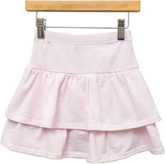 Trotter Street Rosemary Skort- Light Pink Stripe