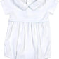 Baby Loren White Blue Piping Pima Bubble