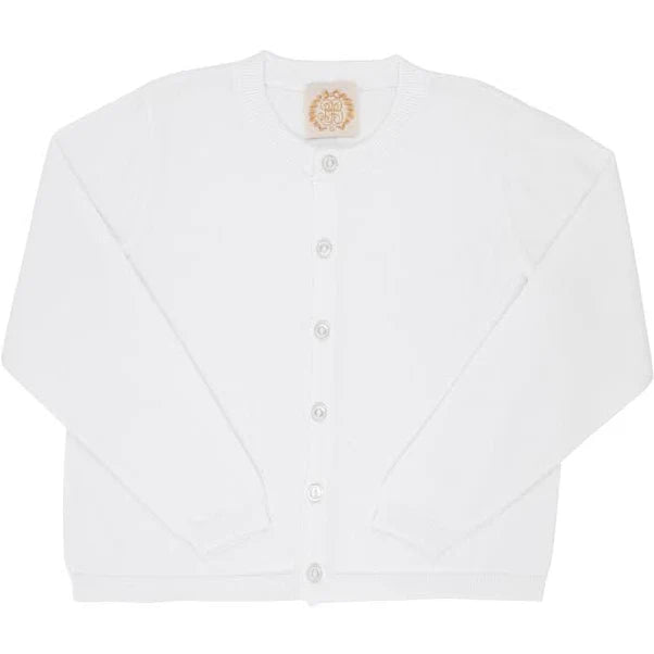 Beaufort Bonnet Cambridge Cardigan Worth Avenue White with Pearlized Buttons