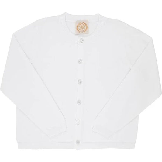 Beaufort Bonnet Cambridge Cardigan Worth Avenue White with Pearlized Buttons