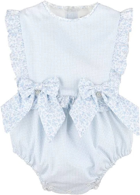 Sophie and Lucas BB Blooms Girl Overall, Blue