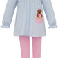 Claire and Charlie Blue Knit Long Sleeve Stripe Tunic Set w/Pocket