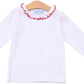 Trotter Street  Vera Ruffle Top Red