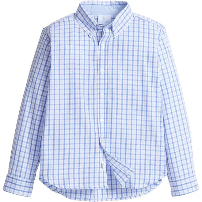 Little English Button Down Shirt--Woodberry Plaid