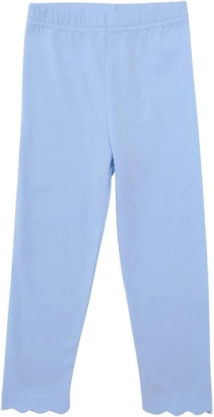 Trotter Street Scallop Leggings- Light Blue