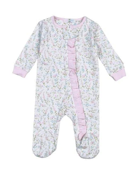 Baby Loren Vivian Floral Pima Zipper Footie