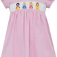 Petit Bebe Princesses Pink Knit Stripe Short Sleeve Dress