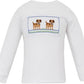 Anavini Puppies White Knit Boys Long Sleeve T-Shirt