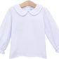 Trotter Street  Peter Pan Collar Top- White