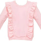 Trotter Street Laura Ruffle Pullover- Light Pink