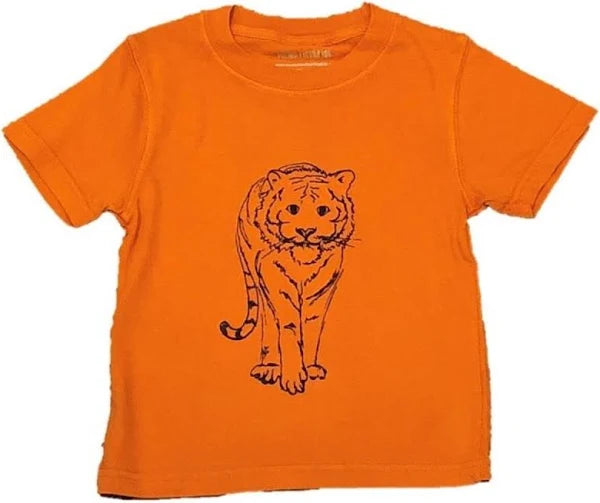 Mustard and Ketchup Short Sleeved Orange/Navy Tiger T-Shirt