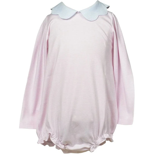 The Proper Peony Light Pink Stripe Girls Bubble