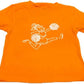 Mustard and Ketchup Short Sleeved Bright Orange/White Cheerleader T-Shirt