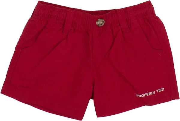 Properly Tied Baby Mallard Shorts Crimson