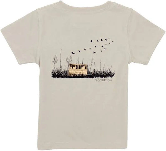 Properly Tied Boys Duck Blind Short Sleeved Linen T-Shirt