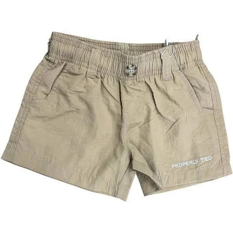 Properly Tied Baby Mallard Shorts Camel