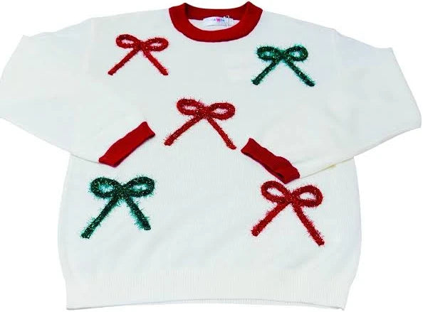LuLu BeBe Iris Long Sleeve Sweater Christmas Bows