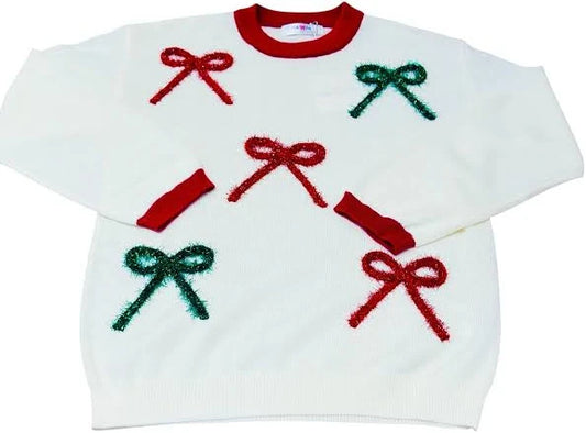 LuLu BeBe Iris Long Sleeve Sweater Christmas Bows