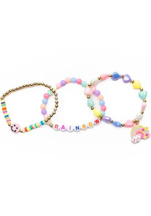 Great Pretenders Rainbow Smiles Bracelet, 3 Pc Set