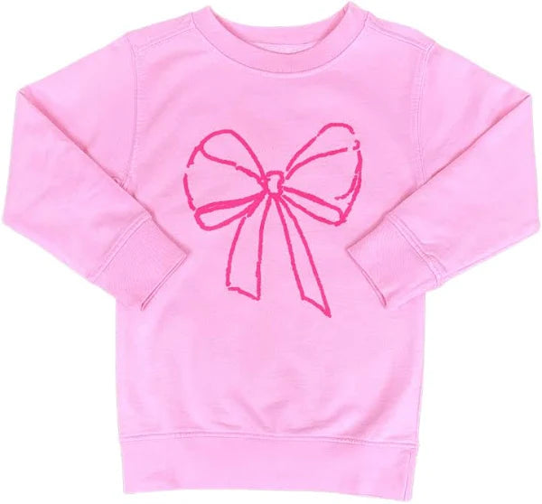Mustard and Ketchup Light Pink Bow Sweatshirt