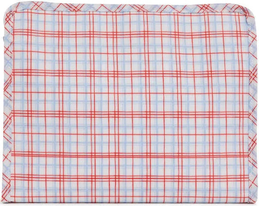 TRVL Design Roadie Large Zip Pouch Classic Red Plaid