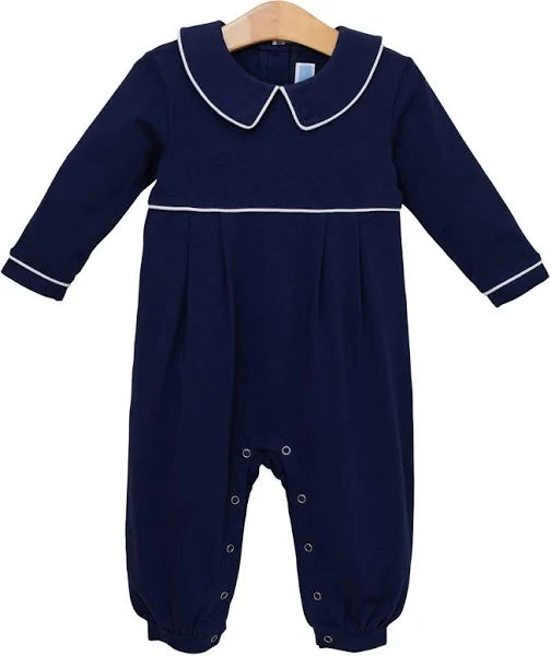 Trotter Street Joseph Romper-Navy