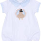 Magnolia Baby Pilgrim Pals Applique Collared Short Sleeve Bubble Light Blue