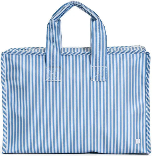 TRVL Design Overnite Tote Pimlico Stripe Chambray