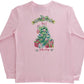 Bailey Boys Long Sleeve Girls Logo Tee, Santa Tree on Pink