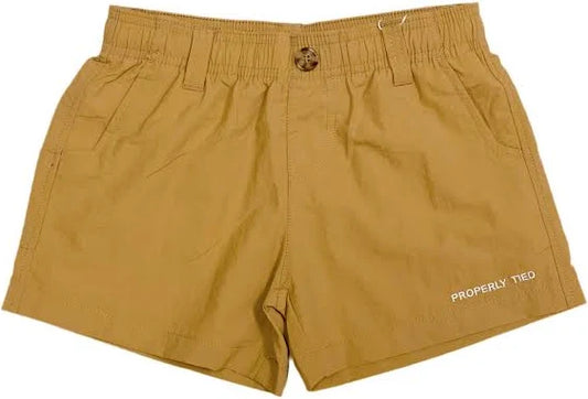Properly Tied Boys Mallard Shorts Camel