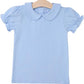 Trotter Street  Peter Pan Collar Top Light Blue