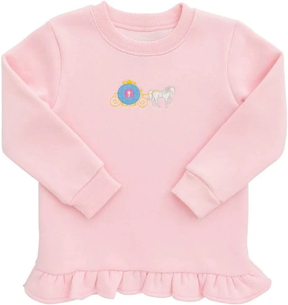 Itsy Bitsy Ruffle Pullover--Carriage