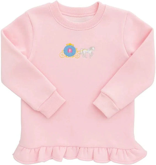 Itsy Bitsy Ruffle Pullover--Carriage