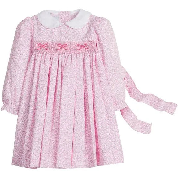Little English Smocked Natalie Dress--Pink Vinings