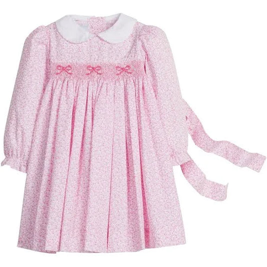 Little English Smocked Natalie Dress--Pink Vinings