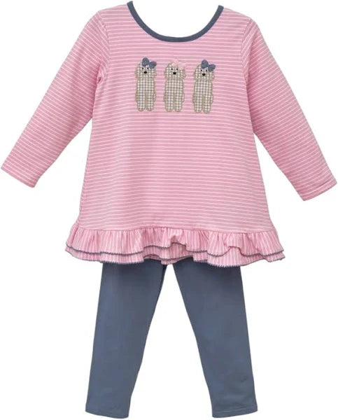 Trotter Street Dog Ruffle Pants Set
