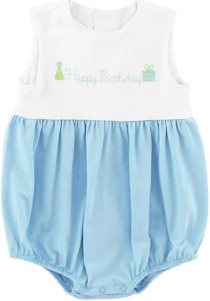 Bailey Boys Happy Birthday Knit Infant Bubble