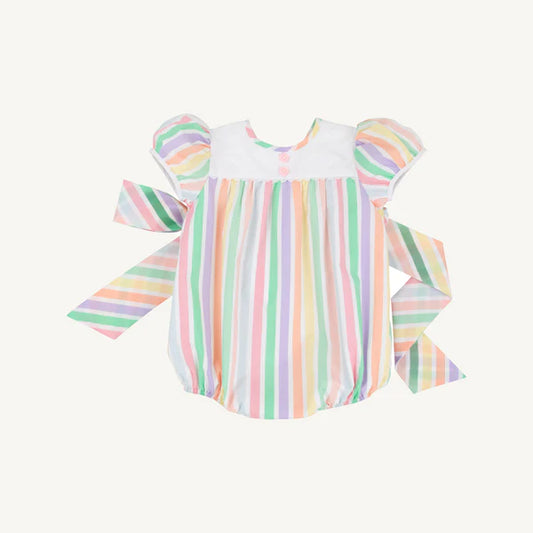 Beaufort Bonnet Short Sleeve Brigantine Bubble--Southampton Stripe/Worth Ave White